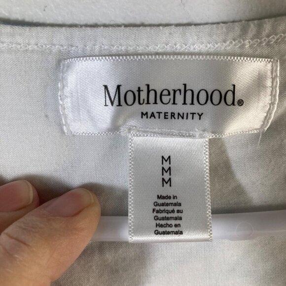 Womens Motherhood Maternity Stretch Dress Ruched Sides Floral Bird M - Picture 8 of 9